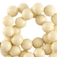 Acrylic beads 8mm round Shiny Cashmere white